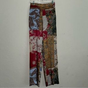 Women’s Zara patchwork satin pants